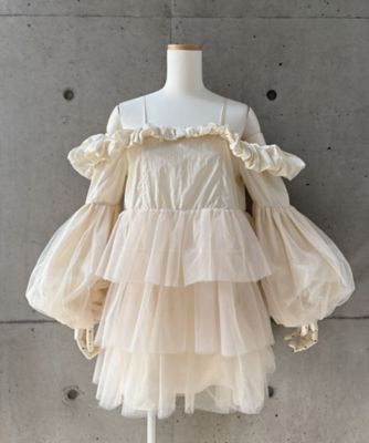 ＜CEREAL (Women)＞ＰＵＦＦ　ＰＯＭ　ＭＩＮＩ　ＤＲＥＳＳ　ｃ２４１１２