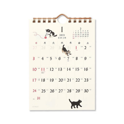 ２０２１年カレンダー 猫と遊ぶ 小 卓上 壁掛両用タイプ 三越伊勢丹オンラインストア 公式