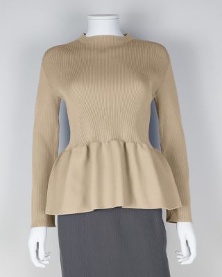 【新品　FENNEL】　スコットクラブ　ベージュ　バルーン袖　洗える　上質 累計1100枚売れヒット＼新色ベージュ登場／SINME×eclat「袖