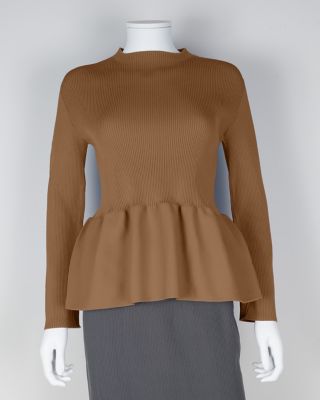 レリアン　フリル　切替　ハイネック　カットソー　 イタリア製　　13＋ フリル切替ハイネックカットソー|レリアン | レリアン公式