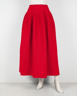 ＜Haut tricot＞★【受注生産】コクーンスカート（ウエストサイズ：フリー）レッド