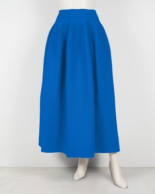 ＜Haut tricot＞★【受注生産】コクーンスカート（ウエストサイズ：Ｌ）ブルー