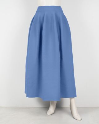 ＜Haut tricot＞★【受注生産】コクーンスカート（ウエストサイズ：フリー）サックス