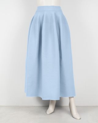 ＜Haut tricot＞★【受注生産】コクーンスカート（ウエストサイズ：Ｌ）スカイ