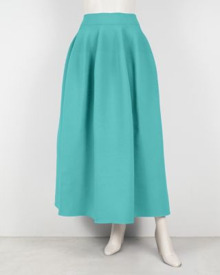 ＜Haut tricot＞★【受注生産】コクーンスカート（ウエストサイズ：Ｌ）ターコイズ