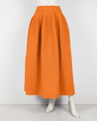 ＜Haut tricot＞★【受注生産】コクーンスカート（ウエストサイズ：Ｍ）オレンジ