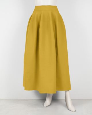 ＜Haut tricot＞★【受注生産】コクーンスカート（ウエストサイズ：Ｌ）マスタード