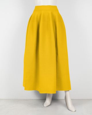 ＜Haut tricot＞★【受注生産】コクーンスカート（ウエストサイズ：Ｌ）イエロー