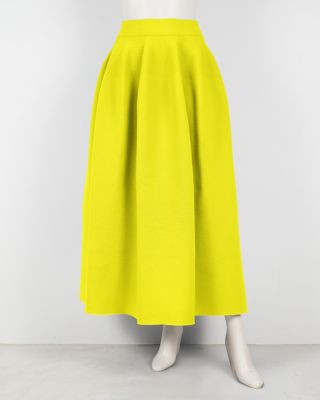 ＜Haut tricot＞★【受注生産】コクーンスカート（ウエストサイズ：Ｌ）レモン