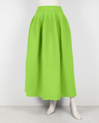 ＜Haut tricot＞★【受注生産】コクーンスカート（ウエストサイズ：フリー）イエローグリーン