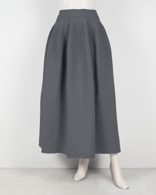 ＜Haut tricot＞★【受注生産】コクーンスカート（ウエストサイズ：フリー）Ｄグレー