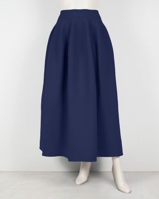 ＜Haut tricot＞★【受注生産】コクーンスカート（ウエストサイズ：Ｌ）ネイビー