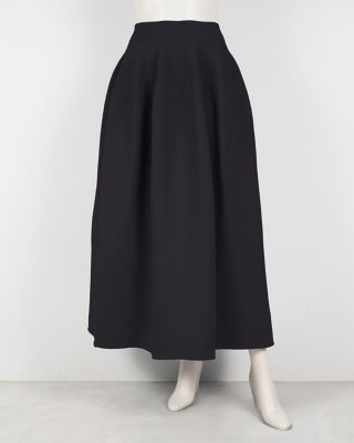 ＜Haut tricot＞★【受注生産】コクーンスカート（ウエストサイズ：Ｌ）ブラック