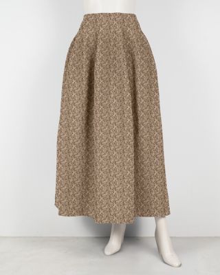 ＜Haut tricot＞★【受注生産】コクーンスカート（ウエストサイズ：フリー）メランジベージュ