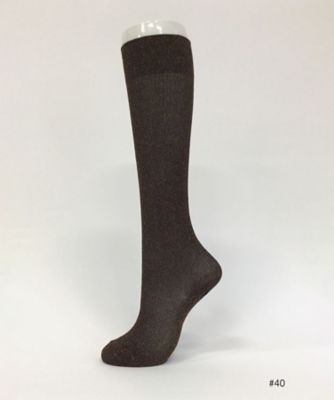 ＜1/2 Un-Demi (Women)＞ラメハイソックス　ｄｅｕｘ　ｐｌｕｓ　ｕｎｄｅｍｉ　ＤＰＸ０３９９