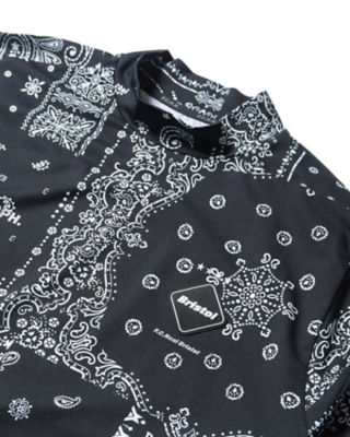 XLサイズ MOCK NECK TEE FCRB PAISLEY BLACK | www