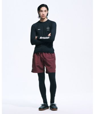 匿名配送　セットアップ　UNDER LAYER　FCRB　黒　上下　ブリストル タイツ UNDERLAYER HALF TIGHTS FCRBー
