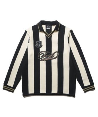 F.C.Real Bristol/エフシーレアルブリストル ニット STRIPE KNIT SHIRT FCRBー252086 BLACK トップス【三越伊勢丹/公式】