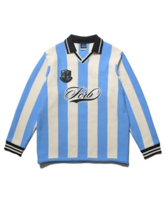 F.C.Real Bristol/エフシーレアルブリストル ニット STRIPE KNIT SHIRT FCRBー252086 LIGHT BLUE トップス【三越伊勢丹/公式】