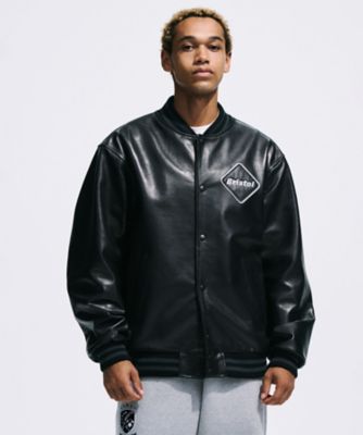ブルゾン LEATHER TEAM VARSITY BLOUSON