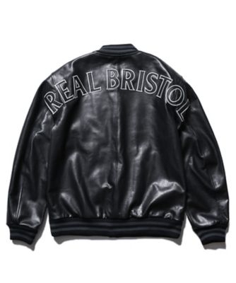 ブルゾン LEATHER TEAM VARSITY BLOUSON