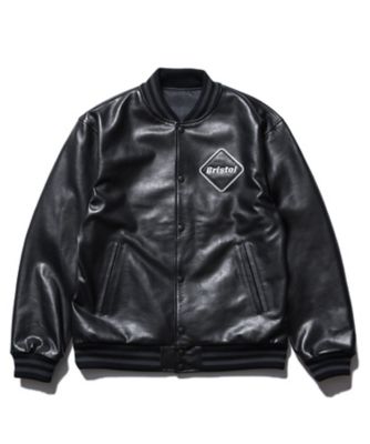 ブルゾン LEATHER TEAM VARSITY BLOUSON