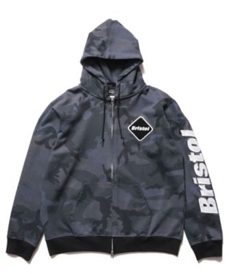 フーディ SLEEVE LOGO ZIPーUP SWEAT