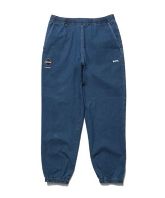 パンツ WASHED CRISP DENIM TRACK PANTS