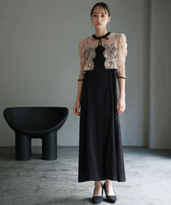 mezzo piano レースワンピース ブラウス付き 愛らしく 