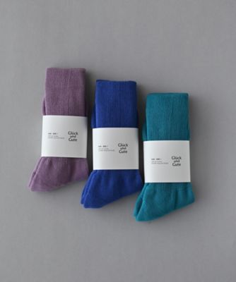 ＜Gluck und Gute＞絹綿二層靴下　ミドル丈　Ｍ寸　３色セット