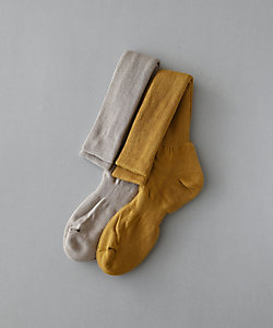 Gluck und Gute (Women)/グリュックントグーテ 絹綿二層靴下　Ｍ寸　２色セット　サンドベージュ／イエローオークル