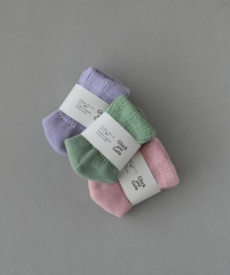 子どもオーガニックコットン靴下３点セット　１３－１７ｃｍ
