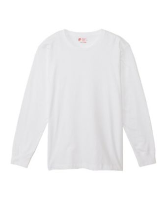 Hanes (Men)/ヘインズ ２Ｐジャパンフィット【２枚組】クルーネックロングＴシャツ　Ｈ５４４０