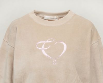 heart logo velvet sweat | the Virgins 