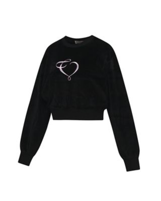 heart logo velvet sweat   