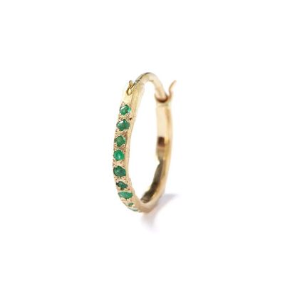 ＜MONAKA jewellery (Women)＞Ｈｉｂｉｋｉ　Ｐｉｅｒｃｅｄ　Ｅａｒｒｉｎｇ　－Ｅｍｅｒａｌｄ－※シングル　２１ＰＥ０５ー０１０７１
