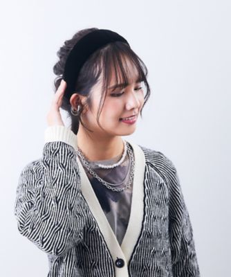 ベルベット　アリスバンドカチューシャ　５０ミリ　黒