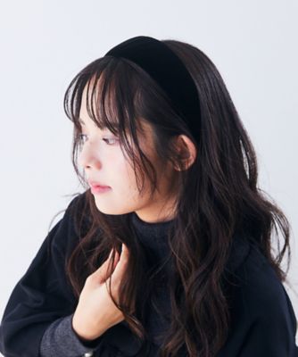 ベルベット　アリスバンドカチューシャ　５０ミリ　黒