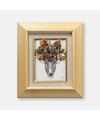 ＜PACOS＞ホーリーレターフラワー（トナカイ／ゴールド）Ｆ０号