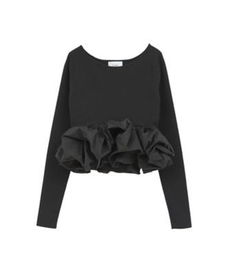 m*o様 未使用 ネイビー CLANE W BALLOON SHORT KNIT クラネ CLANE W BALLOON SHORT KNIT TOPS （NAVY） -ファッション通販