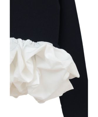 CLANE W BALLOON SHORT KNIT TOPS サイズ1 CLANE(クラネ)｜W BALLOON SHORT KNIT TOPS ニット/セーター/WHITE の