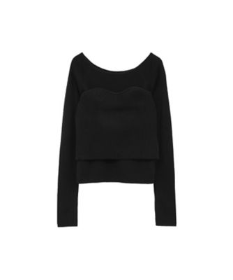 BUSTIER SET KNIT TOPS 19106ー2102