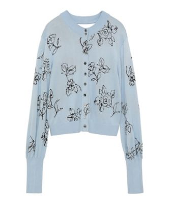 トップス CLANE THIN FLOWER W FACE CARDIGAN MINAMI TANAKA×CLANE THIN FLOWER W