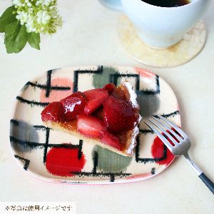 きものトレー　オーバル小皿（小紋）