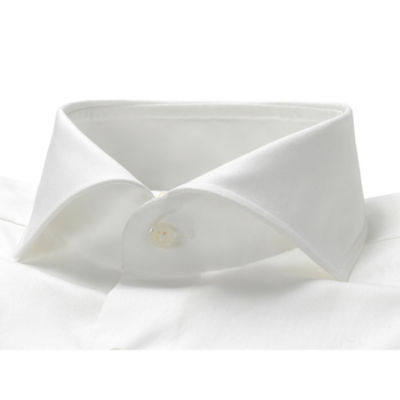 送料無料】ピンポイントオックス無地ホリゾンタルカラーシャツ