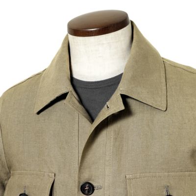 リネンポプリンサファリジャケット「OT8009」 | Luigi Borrelli