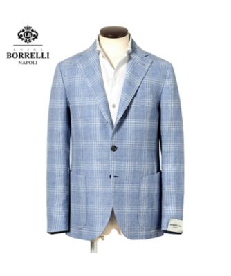 リネンウールサマーツイードグレンチェック３Ｂ段返りシングルジャケット「ＰＲＯＣＩＤＡ」
