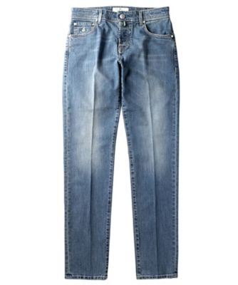 ＜Luigi Borrelli (Men)＞ウォッシュドコットンストレッチデニムジーンズ「ＣＡＲＡＣＣＩＯＬＯ（ＪＳ８０４）」