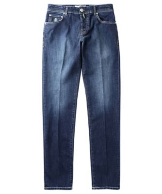 ＜Luigi Borrelli (Men)＞ウォッシュドコットンストレッチデニムジーンズ「ＣＡＲＡＣＣＩＯＬＯ（ＪＳ８０７）」
