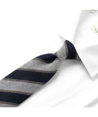 ＜Luigi Borrelli (Men)＞シルクツイルレジメンタルネクタイ「４５３０５７」　ＣＲ４５３０３６ー５Ｗ